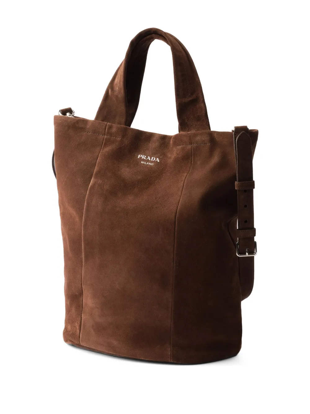 Prada Shopper met logoprint Bruin