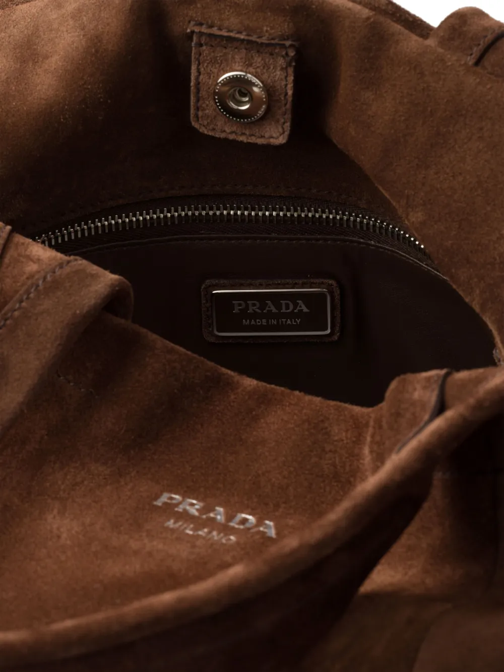 Prada Shopper met logoprint Bruin