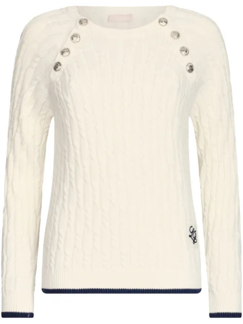 LIU JO pull à logo - Blanc - LIU JO - Modalova
