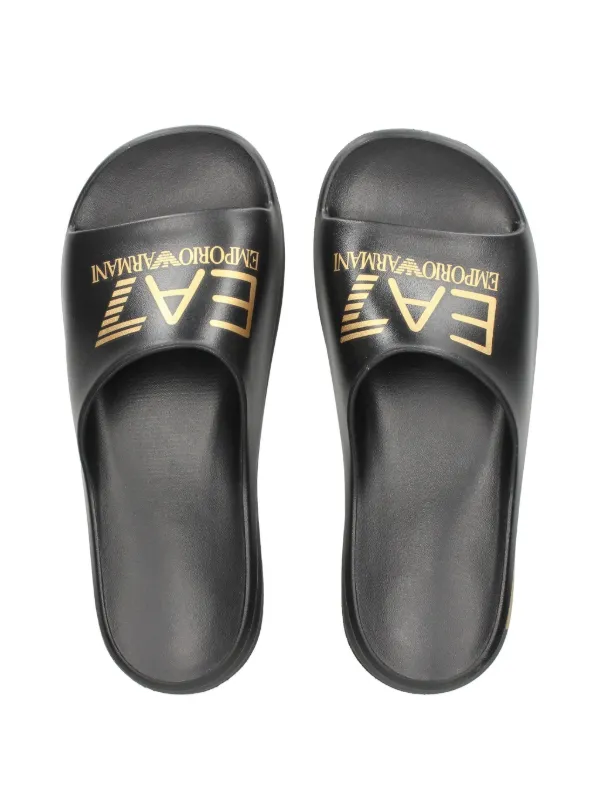 EA7 ブラック ビーチサンダル EA7 エンポリオアルマーニ EMPORIO ARMANI シャワーサンダル