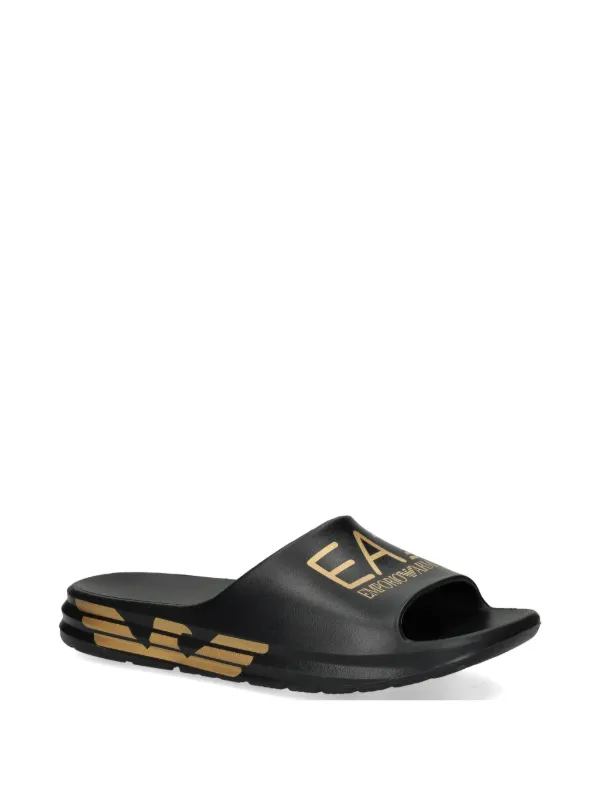 EA7 ブラック ビーチサンダル ARMANI エンポリオアルマーニ EA7 EMPORIO サンダル SLIPPER