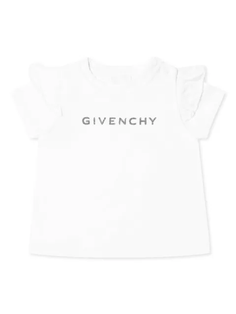 Givenchy Kids playera con volantes en las mangas