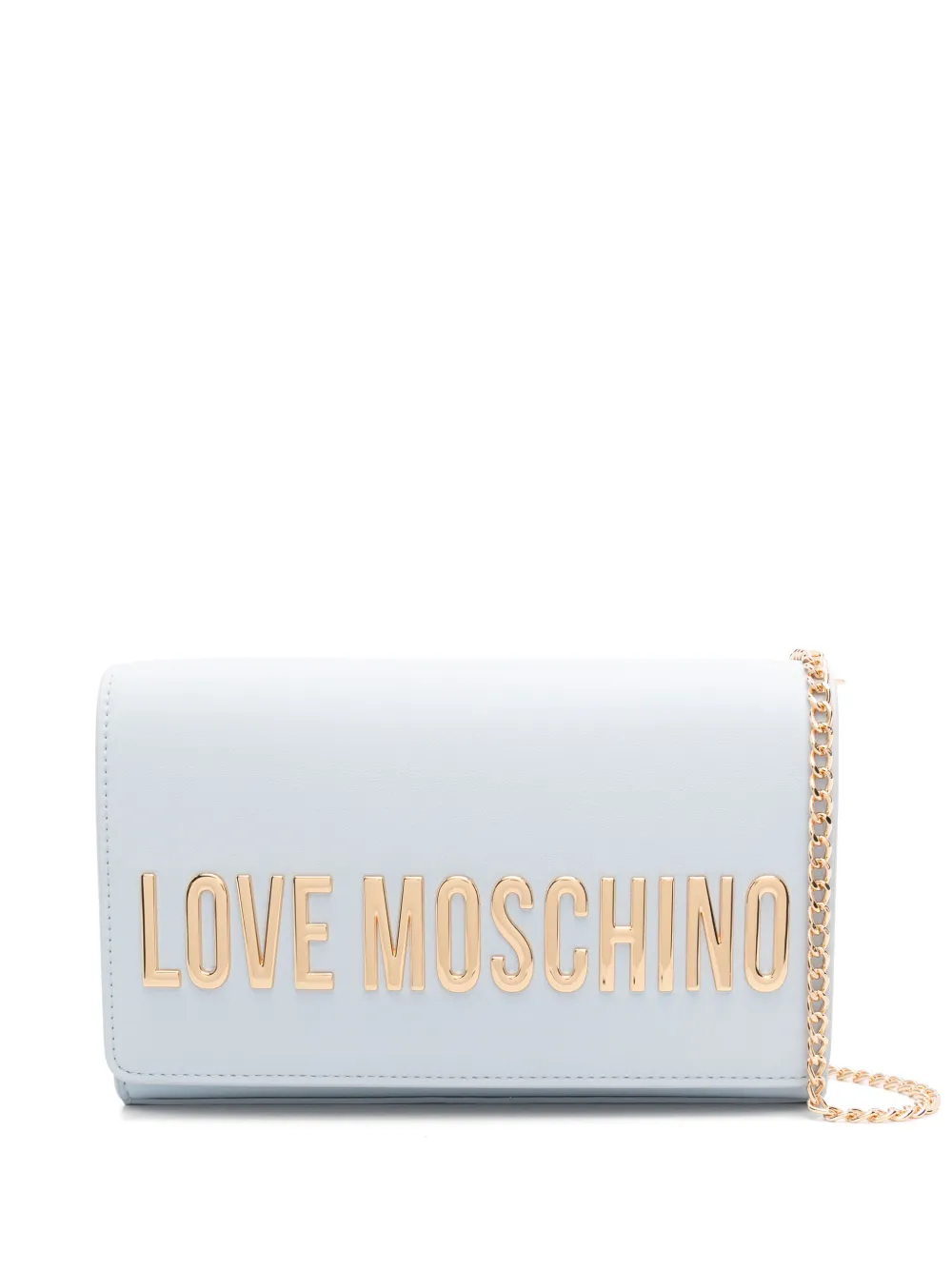 logo-lettering clutch bag