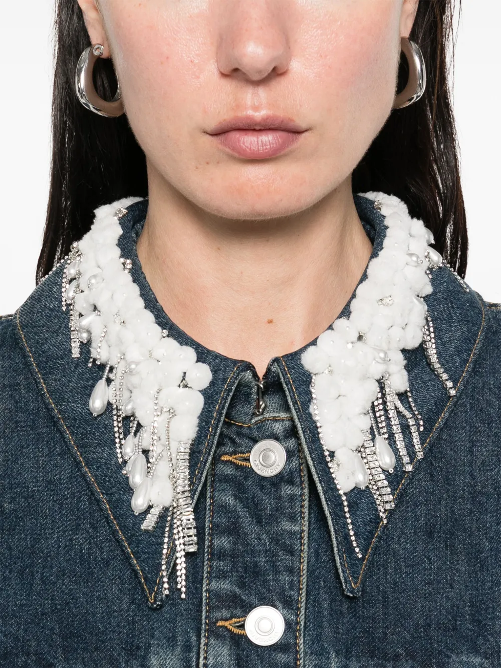 Givenchy Jack verfraaid met kristallen en parels Blauw