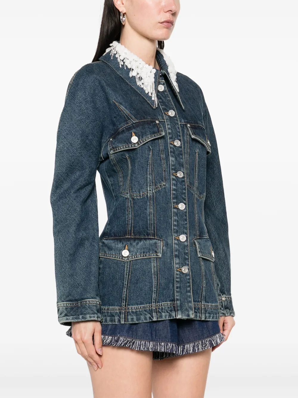 Givenchy Jack verfraaid met kristallen en parels Blauw