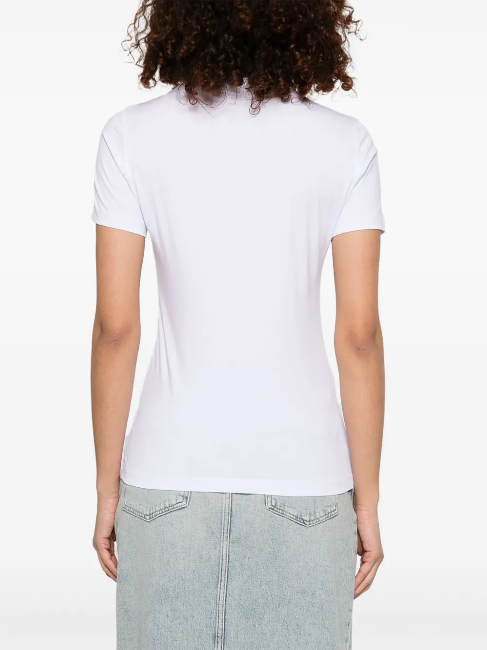 Versace Jeans Couture T-shirt met logoprint Wit