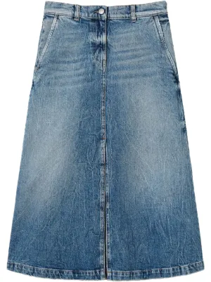 7 For All Mankind デニムマキシスカート | ブルー | FARFETCH JP