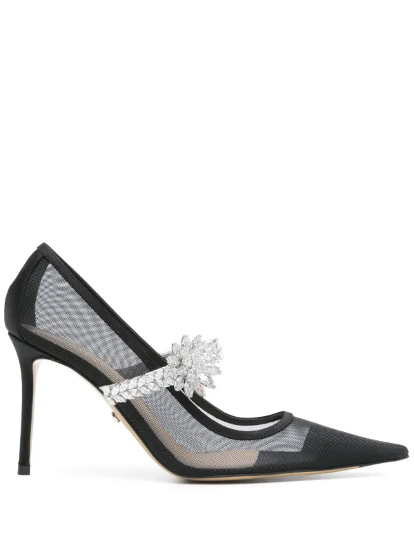 MACH MACH 90mm Mesh Pumps Black FARFETCH PH