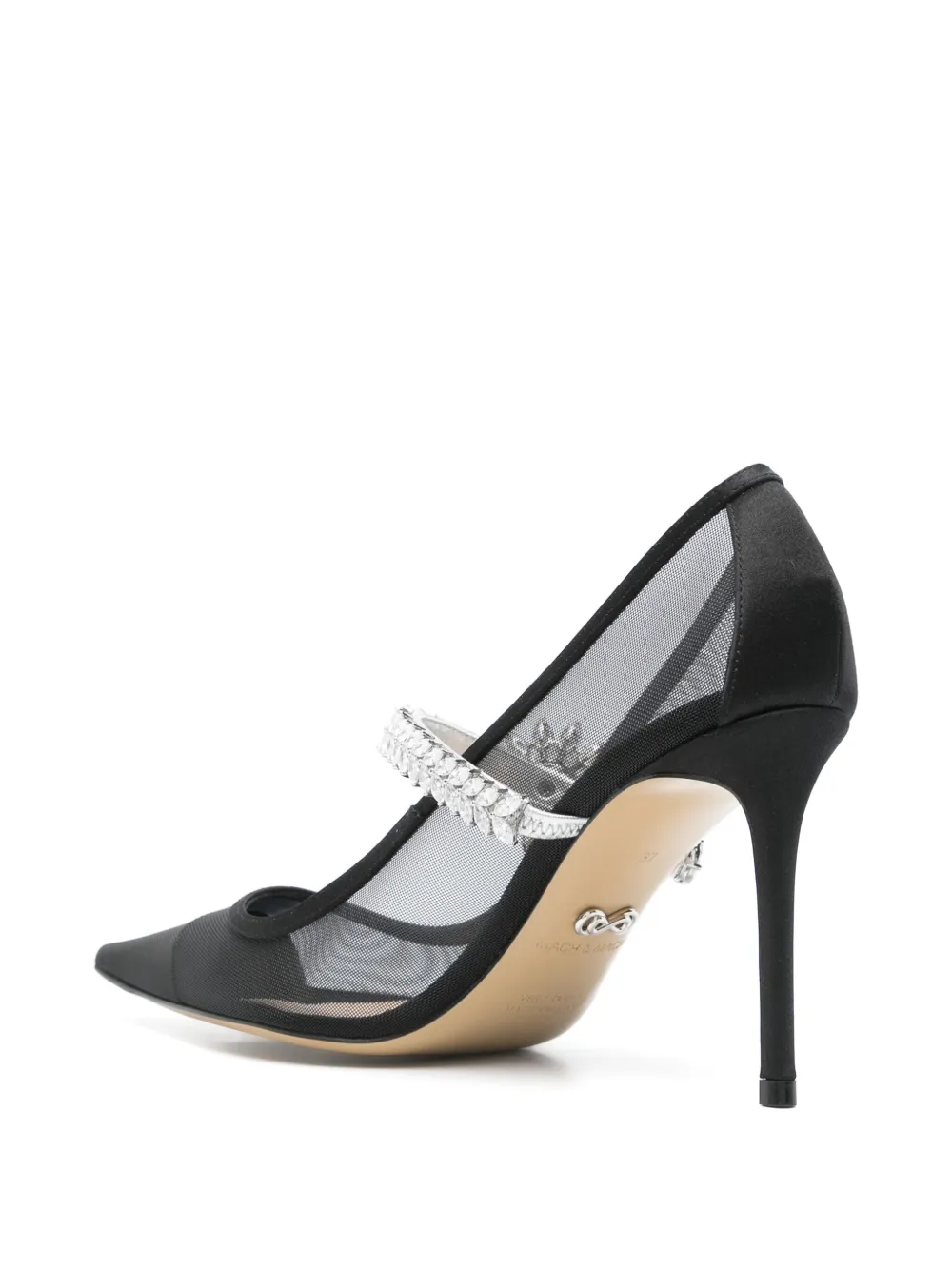 MACH & MACH 90mm mesh pumps Black