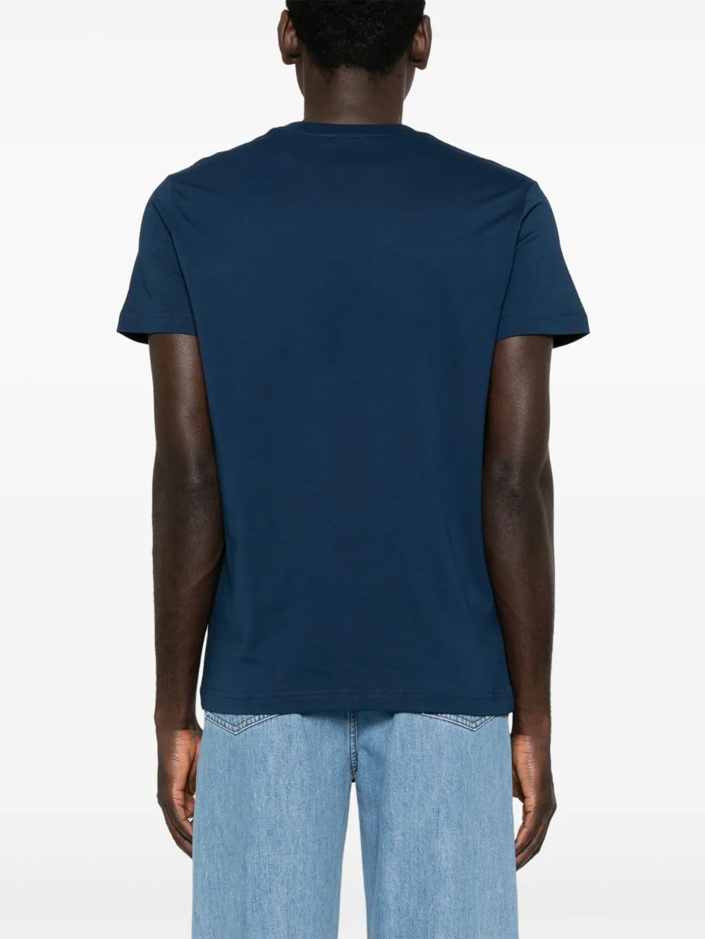 Versace Jeans Couture T-shirt met V-embleem Blauw