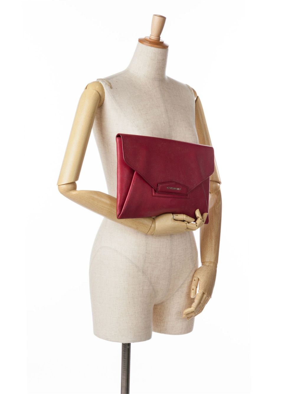 Givenchy Pre-Owned 2015 medium Goatskin Antigona Envelope clutch - Rood