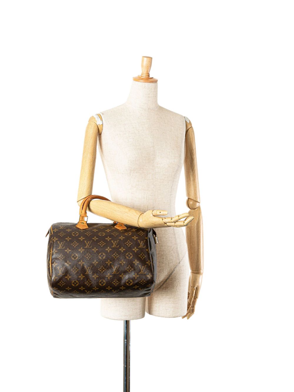 Louis Vuitton Pre-Owned 2002 Speedy 30 Boston tas met monogram - Bruin