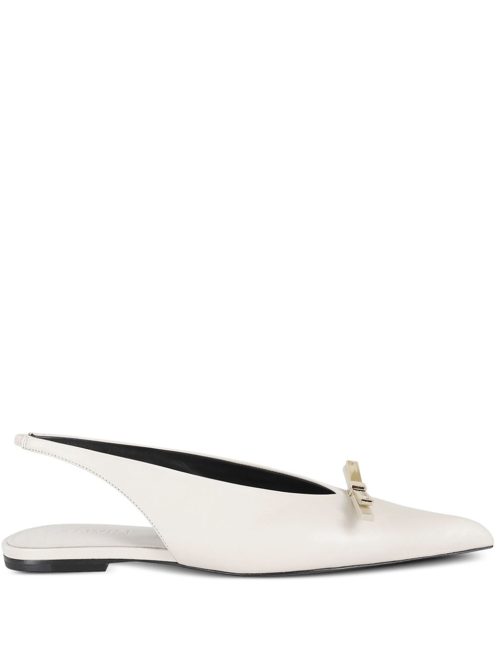 Lanvin leather slingback pumps Wit