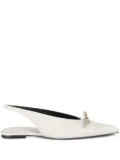 Lanvin leather slingback pumps - White