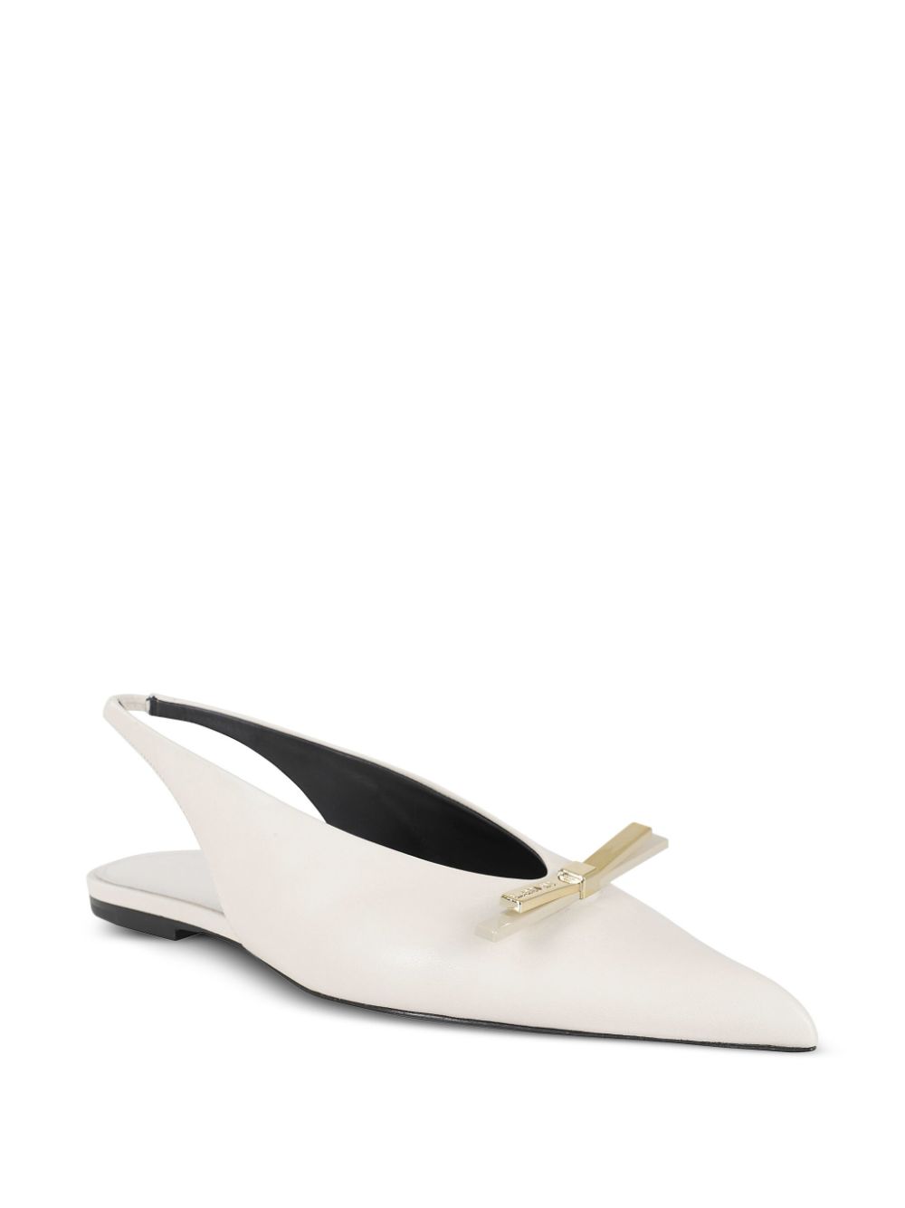 Lanvin leather slingback pumps Wit