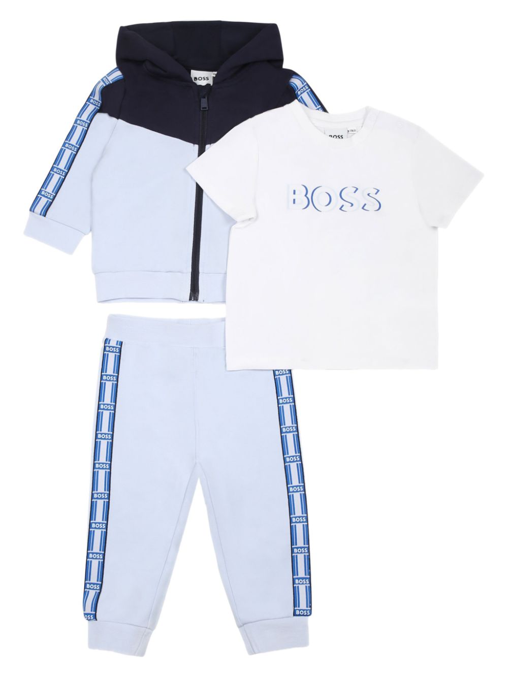 BOSS Kidswear hooded tracksuit (set of three) - Blue