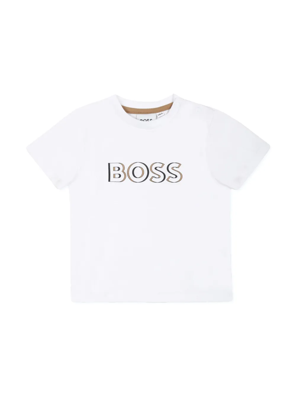 BOSS Kidswear T-shirt en tuinbroek Beige