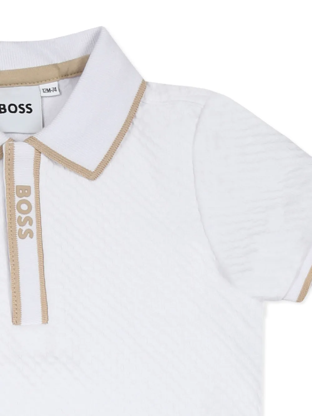BOSS Kidswear Poloshirt en shorts set Wit