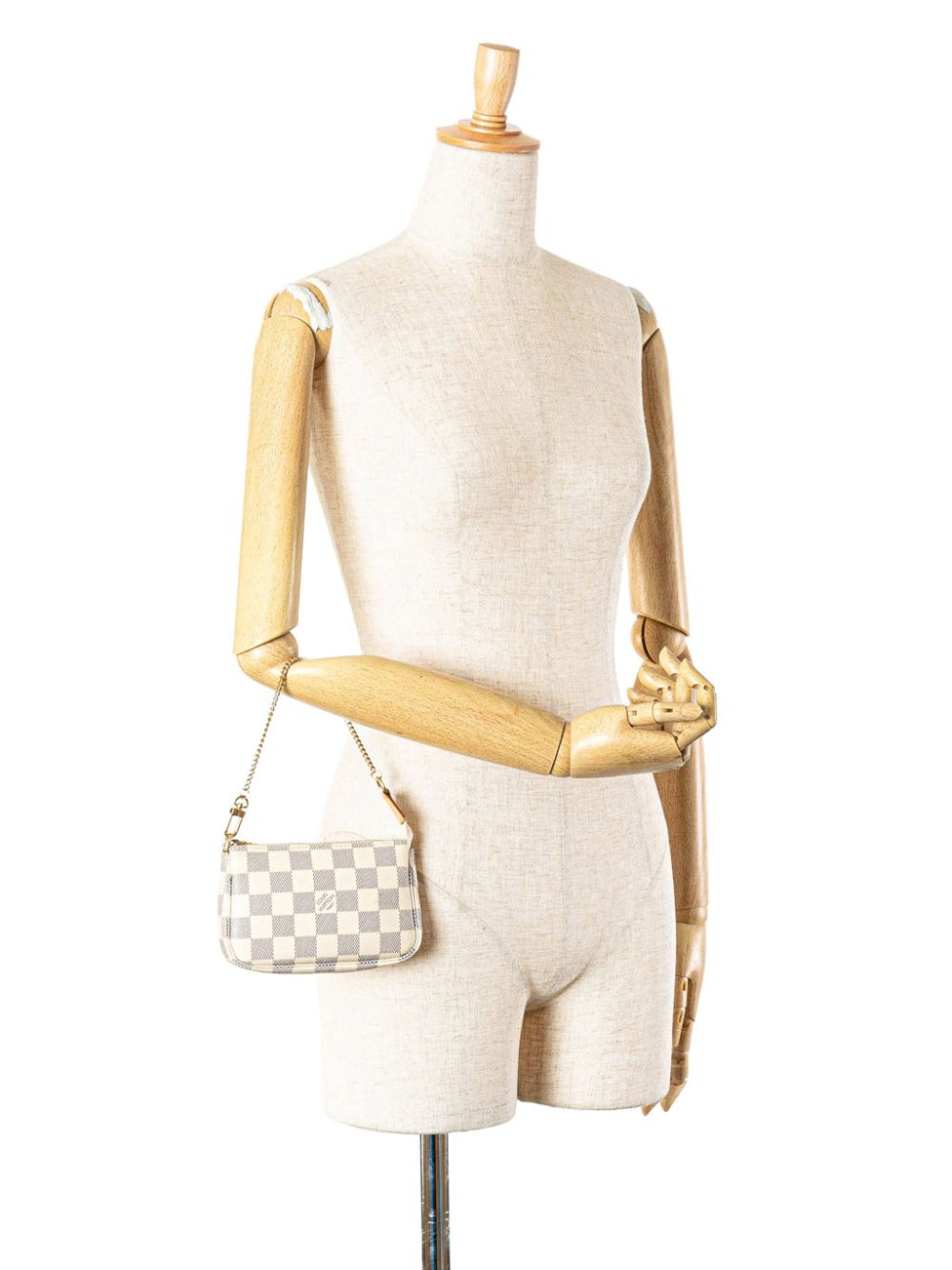 Louis Vuitton Pre-Owned 2011 Damier Azur Mini Pochette Accessoires handbag - WHITE