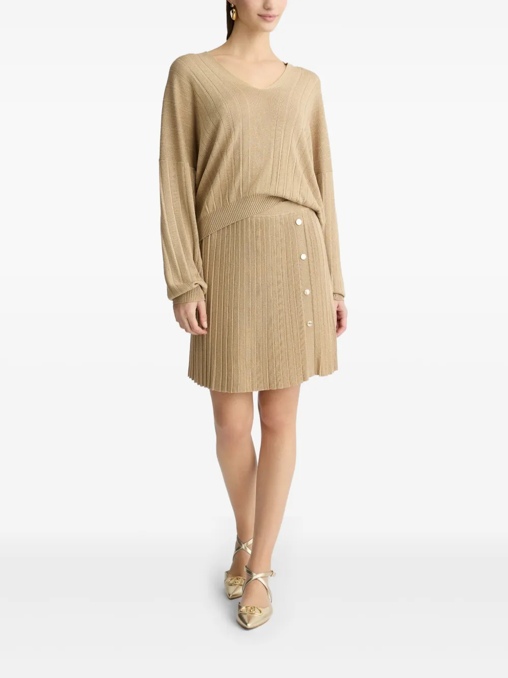 LIU JO Knit miniskirt - Beige