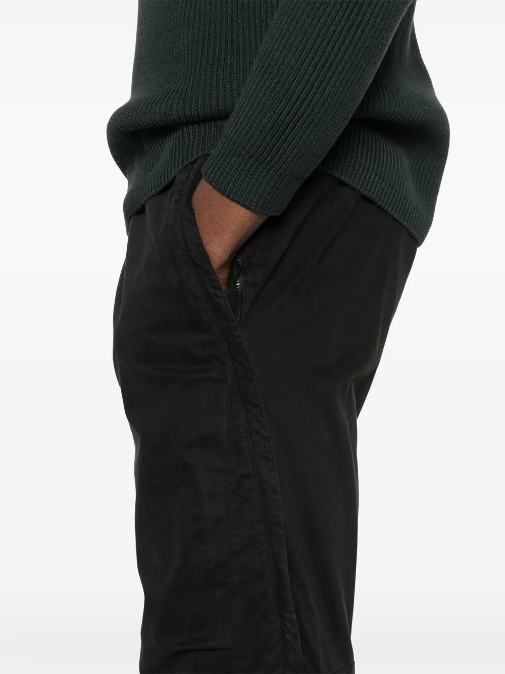 C.P. Company Broek met toelopende pijpen Zwart