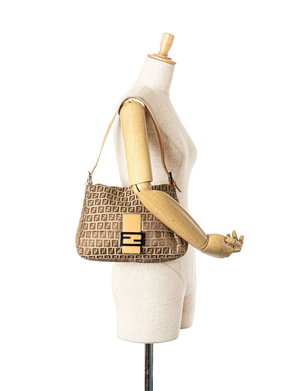 Fendi Pre-Owned 2000-2010 Zucchino Canvas Mamma Forever schoudertas - Bruin