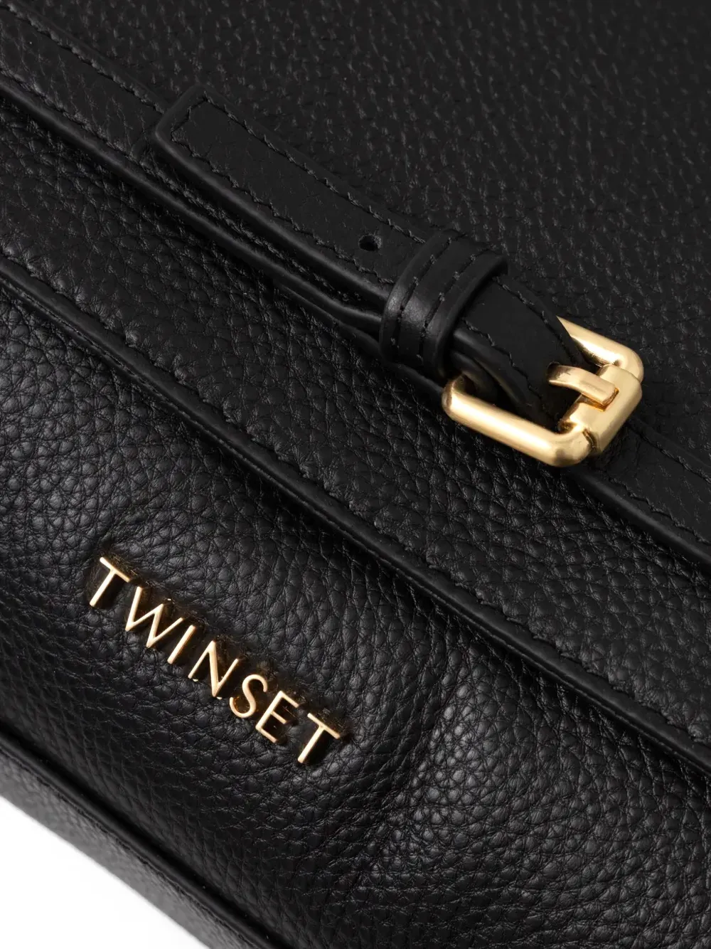 TWINSET Shopper met logo Zwart