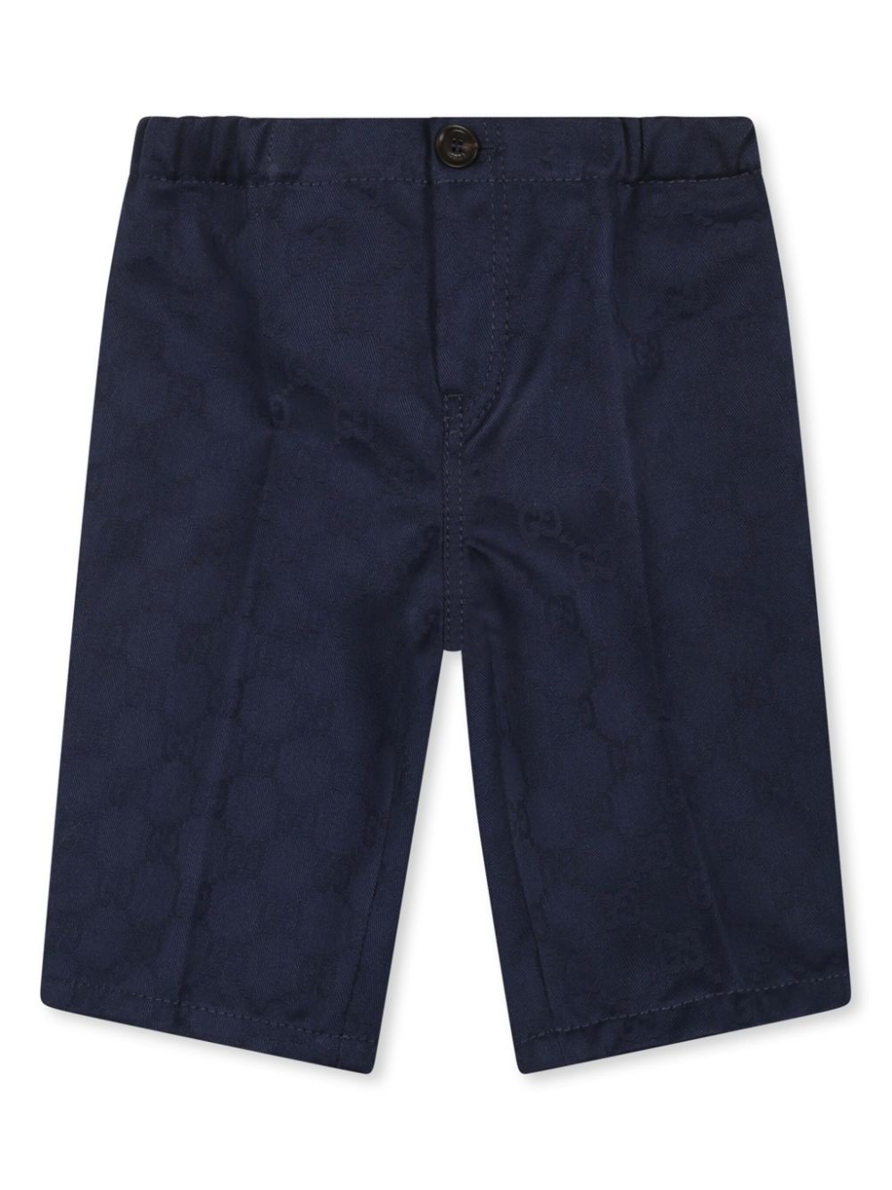 Gucci Kids Web-detail cotton trousers - 4843 BLUE