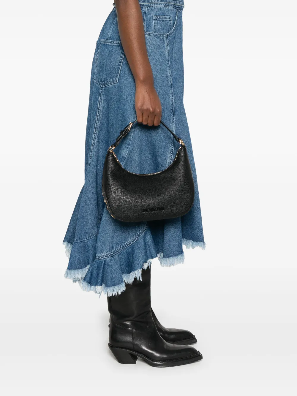 Love Moschino Schoudertas met logo - Zwart