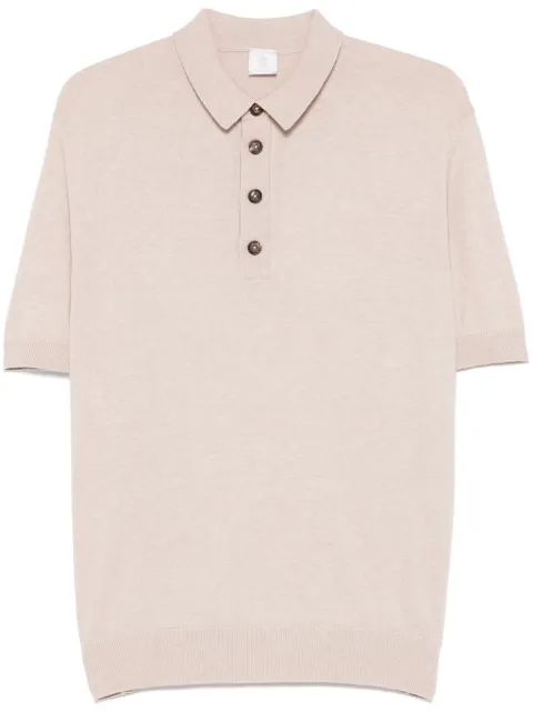 Eleventy mélange-effect polo shirt 