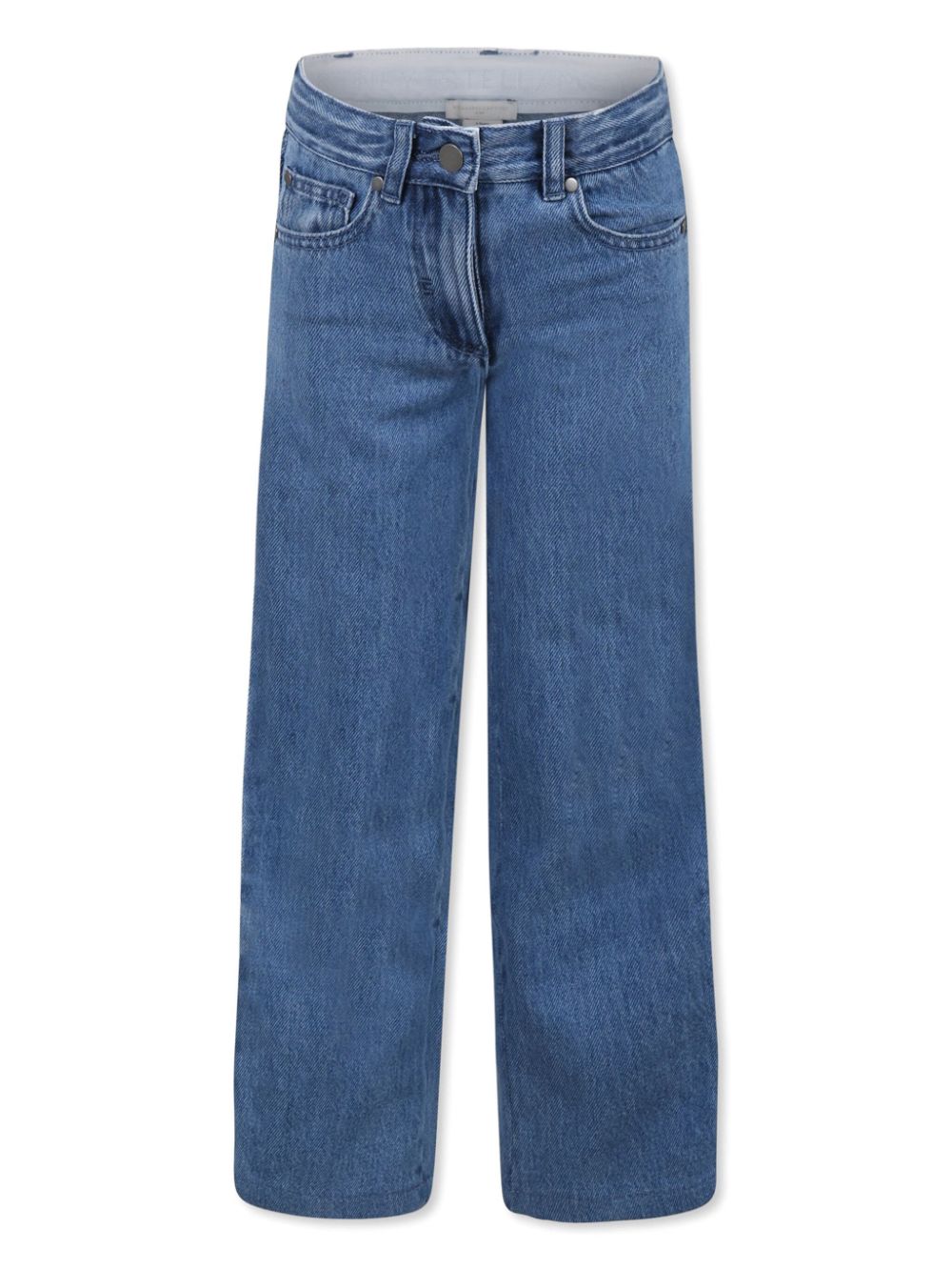 Stella McCartney Kids logo-embroidered jeans - Blue