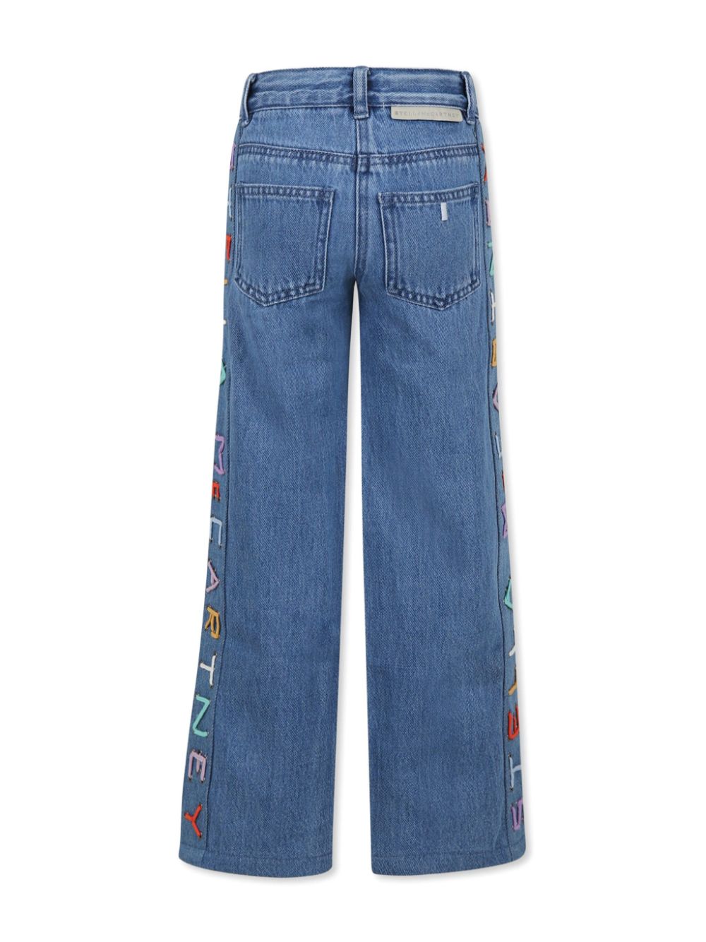 Stella McCartney Kids logo-embroidered jeans - Blauw