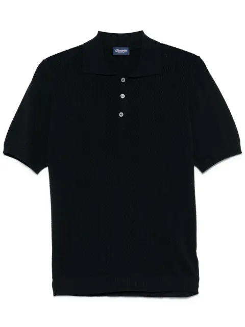 Drumohr pointelle-knit polo shirt