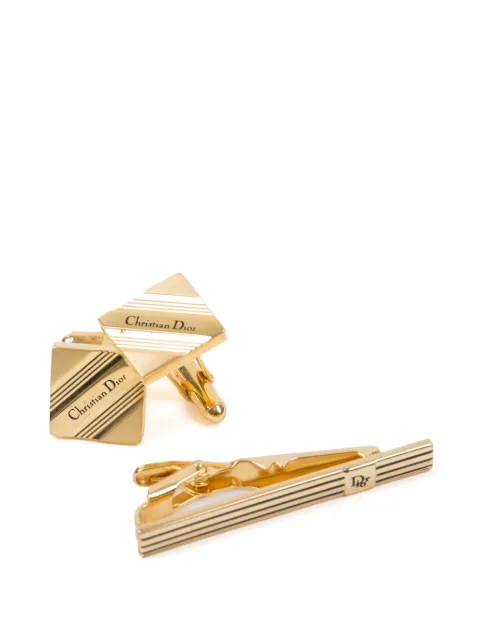 Christian Dior Pre-Owned 1980s cuffs and tie-link set