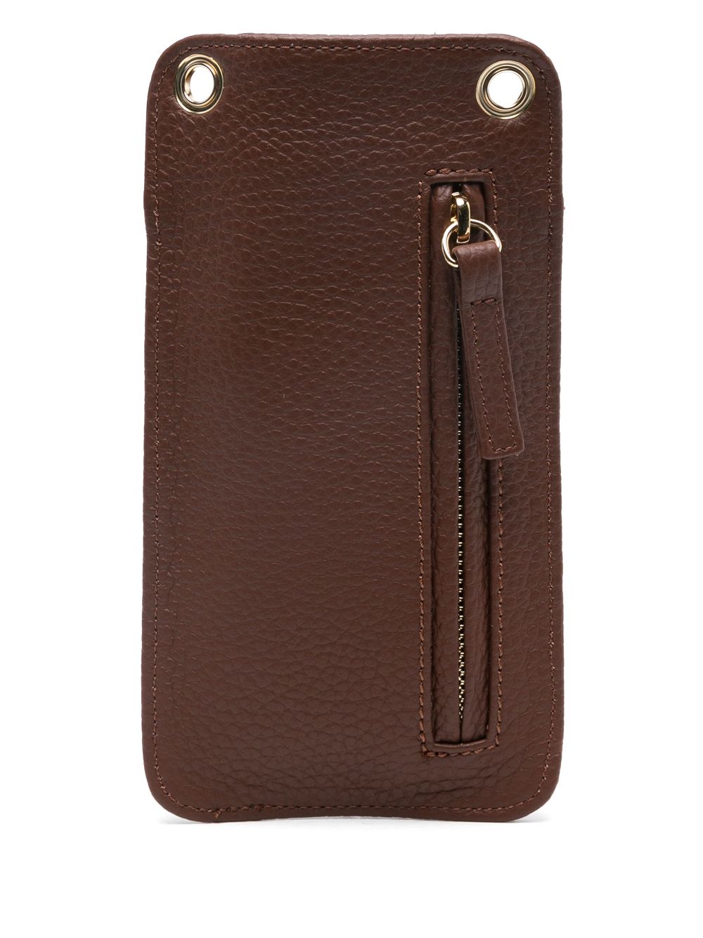 Eleventy leather phone holder - Brown