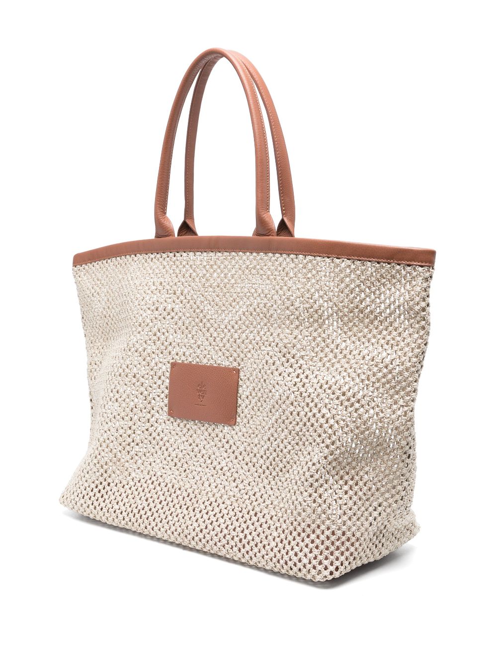 Eleventy Geweven shopper - Beige