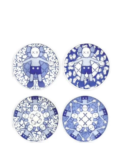 KAWS Holiday Taipei ceramic plates (set of four)