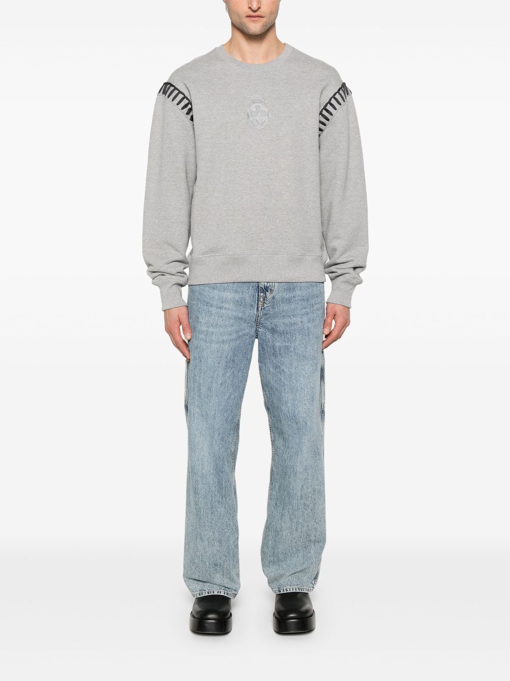 Alexander McQueen Sweater met doodskop - Grijs