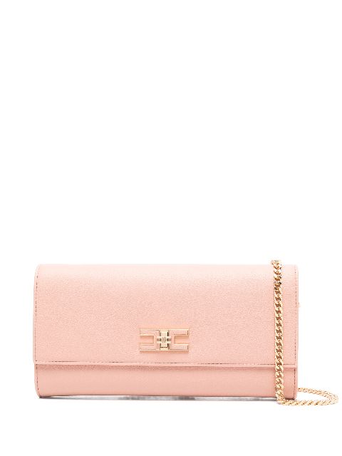 Elisabetta Franchi bolsa crossbody con placa del logo