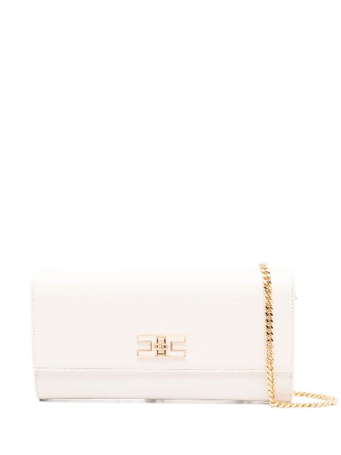 Elisabetta Franchi bolsa crossbody con placa del logo