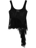 The Attico lace tank top - Black