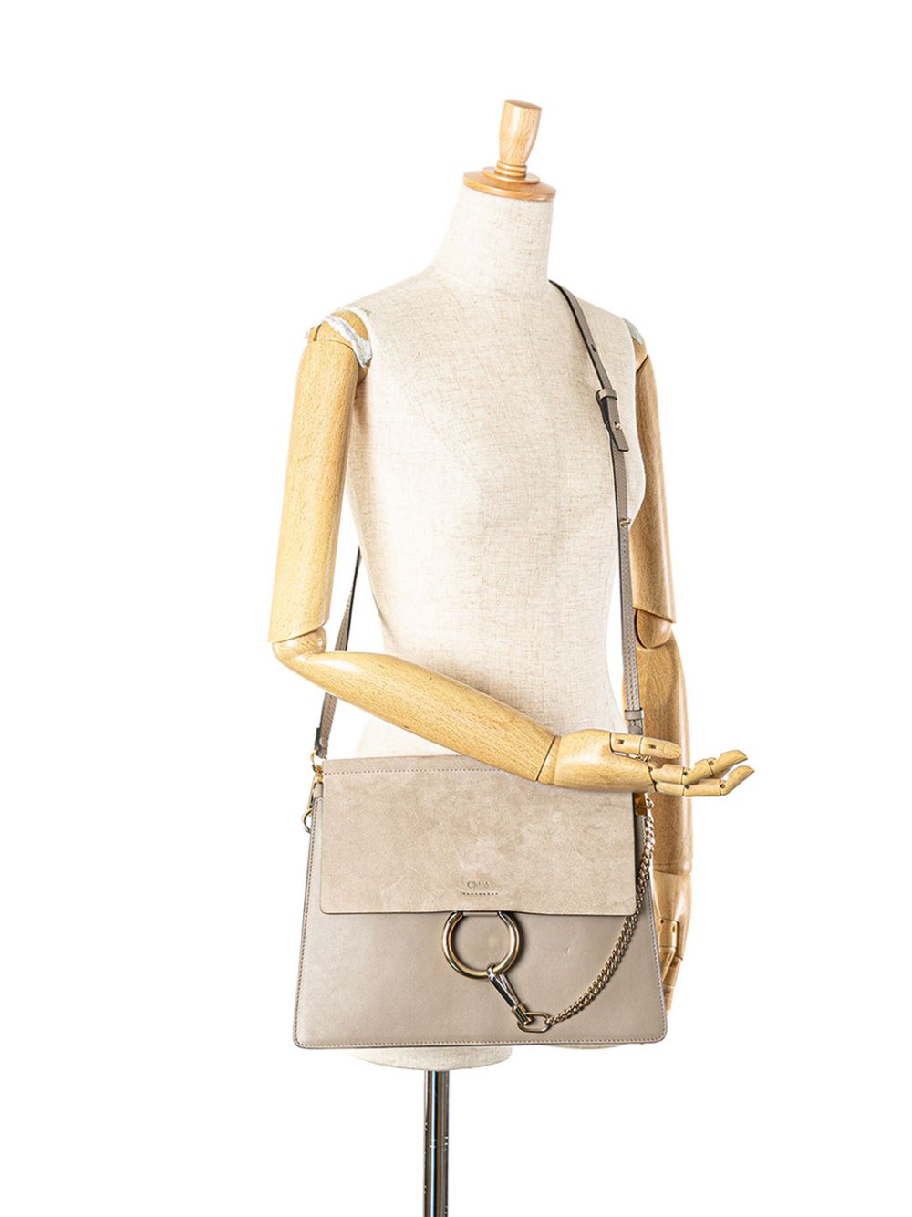 Chloé Pre-Owned 2018 medium kalfsleren en suède Faye crossbodytas - Bruin