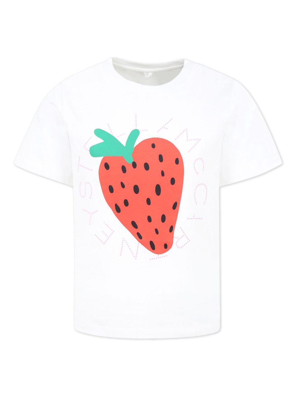 Stella McCartney Kids strawberry-print T-shirt - White