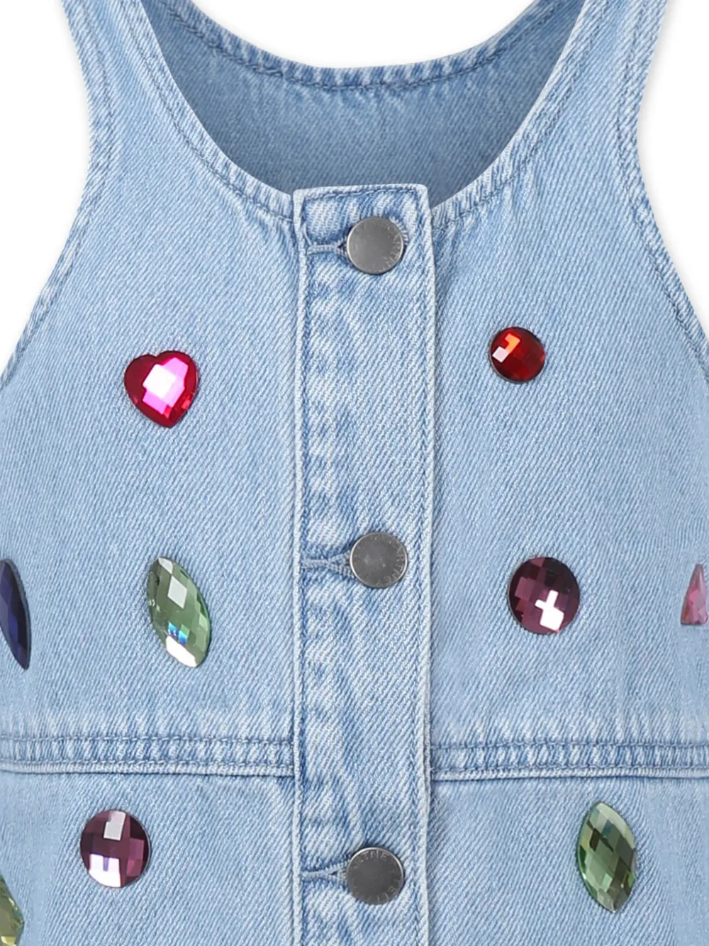 Stella McCartney Kids Jurk verfraaid met edelsteen Blauw