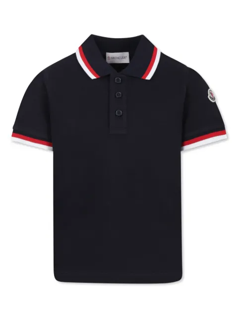 Moncler Enfant Polo con dettaglio a righe
