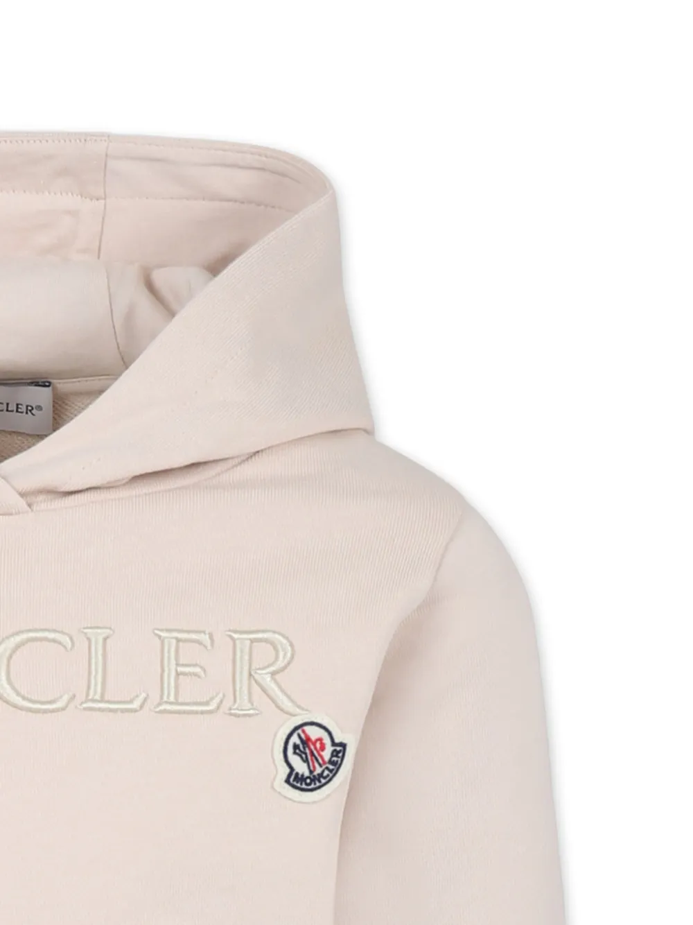 Moncler Enfant Hoodie met geborduurd logo Roze