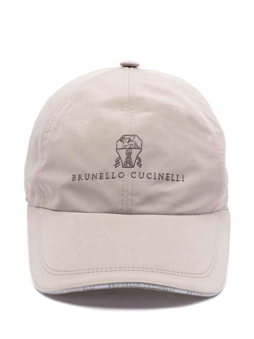 Brunello Cucinelli logo-embroidered cap | Neutrals | Image 1