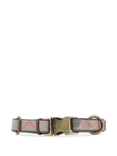 Barbour check-pattern collar