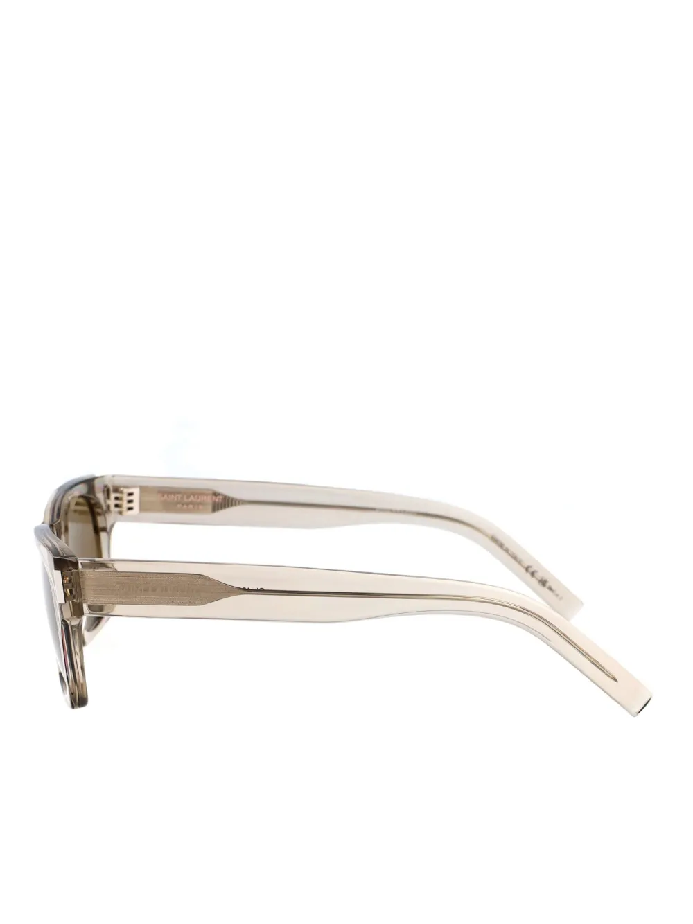 Saint Laurent Eyewear SL402 zonnebril met rechthoekig montuur Beige
