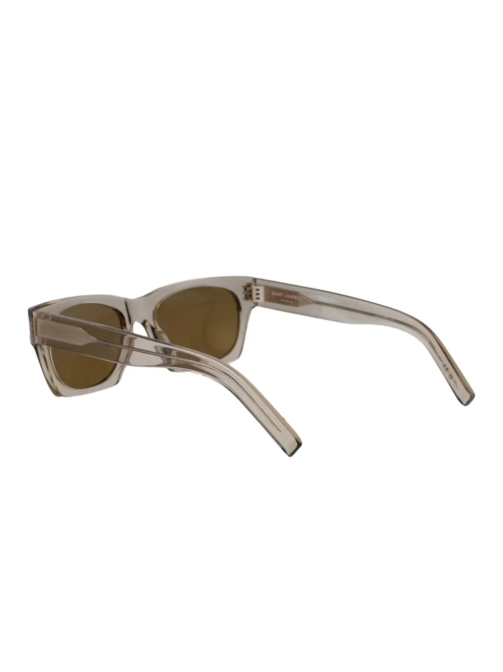 Saint Laurent Eyewear SL402 zonnebril met rechthoekig montuur Beige